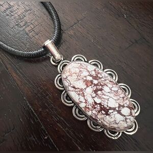 Wild Horse Turquoise 925 Silver Plated Necklace Native American Jewelry